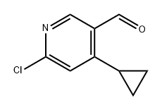 3-Pyridinecarboxaldehyde, 6-chloro-4-cyclopropyl- Struktur