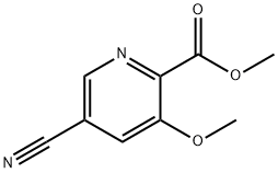2-Pyridinecarboxylic acid, 5-cyano-3-methoxy-, methyl ester Structure