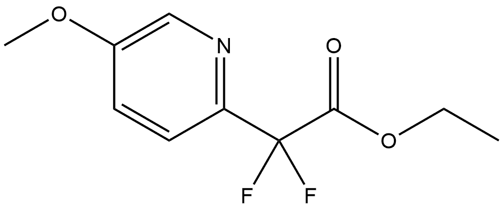 2-Pyridineacetic acid, α,α-difluoro-5-methoxy-, ethyl ester Struktur