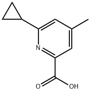 2-Pyridinecarboxylic acid, 6-cyclopropyl-4-methyl- Struktur