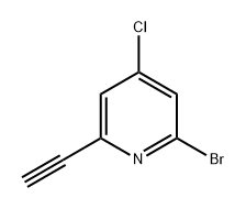 Pyridine, 2-bromo-4-chloro-6-ethynyl- Structure