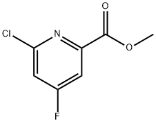 2-Pyridinecarboxylic acid, 6-chloro-4-fluoro-, methyl ester Structure