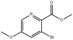 2-Pyridinecarboxylic acid, 3-bromo-5-methoxy-, methyl ester Structure