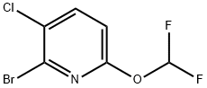 Pyridine, 2-bromo-3-chloro-6-(difluoromethoxy)- Structure