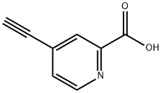 4-Ethynylpyridine-2-carboxylic acid 化学構造式