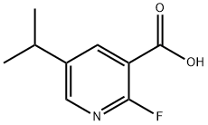 3-Pyridinecarboxylic acid, 2-fluoro-5-(1-methylethyl)- 化学構造式