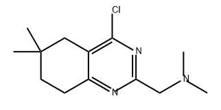 2-Quinazolinemethanamine, 4-chloro-5,6,7,8-tetrahydro-N,N,6,6-tetramethyl- 化学構造式