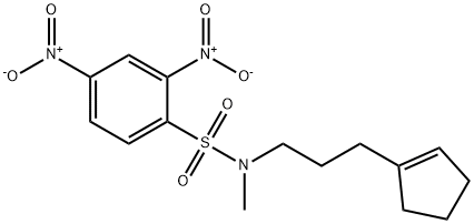 Benzenesulfonamide, N-[3-(1-cyclopenten-1-yl)propyl]-N-methyl-2,4-dinitro- Structure