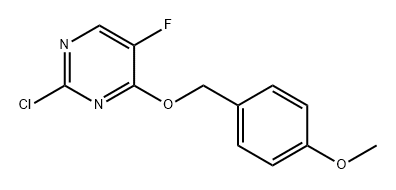 Pyrimidine, 2-chloro-5-fluoro-4-[(4-methoxyphenyl)methoxy]- 化学構造式