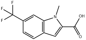 1H-Indole-2-carboxylic acid, 1-methyl-6-(trifluoromethyl)- 化学構造式