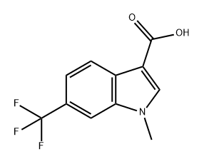 1H-Indole-3-carboxylic acid, 1-methyl-6-(trifluoromethyl)- Struktur