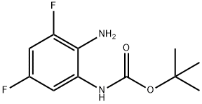 Carbamic acid, N-(2-amino-3,5-difluorophenyl)-, 1,1-dimethylethyl ester Struktur