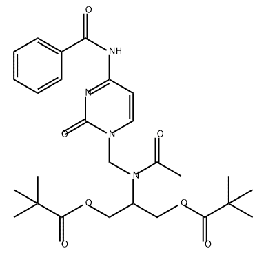 Propanoic acid, 2,2-dimethyl-, 1,1'-[2-[acetyl[[4-(benzoylamino)-2-oxo-1(2H)-pyrimidinyl]methyl]amino]-1,3-propanediyl] ester