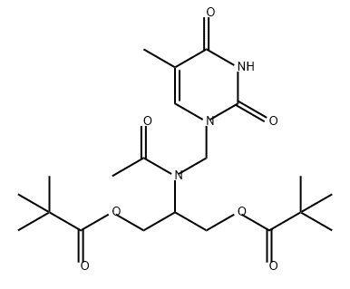 Propanoic acid, 2,2-dimethyl-, 1,1'-[2-[acetyl[(3,4-dihydro-5-methyl-2,4-dioxo-1(2H)-pyrimidinyl)methyl]amino]-1,3-propanediyl] ester