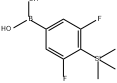 Boronic acid, B-[3,5-difluoro-4-(trimethylsilyl)phenyl]-,1257792-90-7,结构式