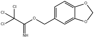 Ethanimidic acid, 2,2,2-trichloro-, 1,3-benzodioxol-5-ylmethyl ester Structure