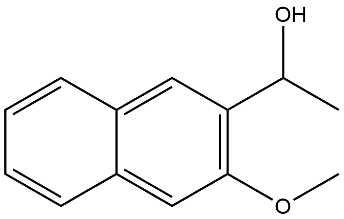 1-(3-甲氧基萘-2-基)乙烷-1-醇, 1258266-05-5, 结构式