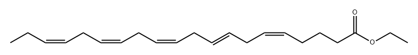 5,8,11,14,17-Eicosapentaenoic acid, ethyl ester, (5Z,8E,11Z,14Z,17Z)- Struktur