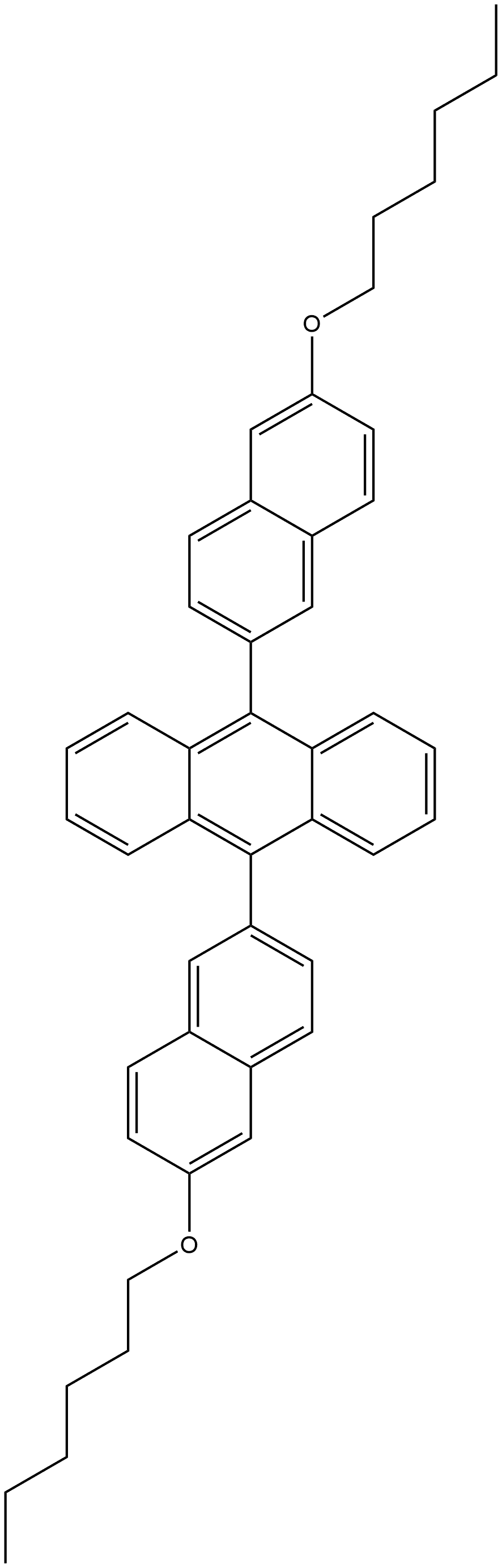 9,10-Bis[6-(hexyloxy)-2-naphthalenyl]anthracene Structure