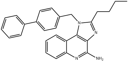 1-(biphenyl-4-ylmethyl)-2-butyl-1H-imidazo[4,5-c]quinolin-4-ylamine Structure