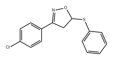 Isoxazole, 3-(4-chlorophenyl)-4,5-dihydro-5-(phenylthio)- Struktur