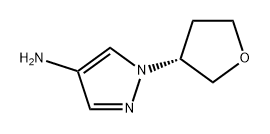 1H-Pyrazol-4-amine, 1-[(3R)-tetrahydro-3-furanyl]- 化学構造式
