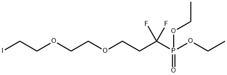 Phosphonic acid, P-[1,1-difluoro-3-[2-(2-iodoethoxy)ethoxy]propyl]-, diethyl ester 结构式