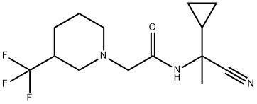 N-(1-cyano-1-cyclopropylethyl)-2-[3-(trifluoromet hyl)piperidin-1-yl]acetamide Struktur