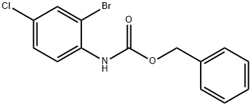 Carbamic acid, N-(2-bromo-4-chlorophenyl)-, phenylmethyl ester 化学構造式