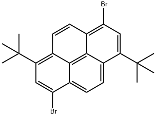 Pyrene, 1,6-dibromo-3,8-bis(1,1-dimethylethyl)- Structure