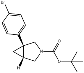 (1S,5R)-tert-butyl 1-(4-bromophenyl)-3-azabicyclo[3.1.0]hexane-3- Structure