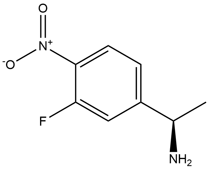 Benzenemethanamine, 3-fluoro-α-methyl-4-nitro-, (αR)- 结构式