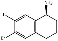 1-Naphthalenamine, 6-bromo-7-fluoro-1,2,3,4-tetrahydro-, (1S)- Structure