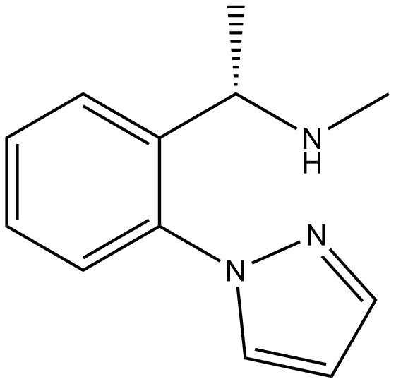 (S)-1-(2-(1H-pyrazol-1-yl)phenyl)-N-methylethan-1-amine Struktur