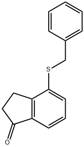 1H-Inden-1-one, 2,3-dihydro-4-[(phenylmethyl)thio]- 结构式
