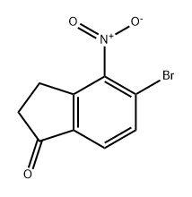 1H-Inden-1-one, 5-bromo-2,3-dihydro-4-nitro-,1260011-21-9,结构式