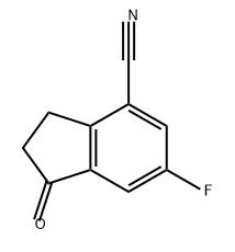 1H-Indene-4-carbonitrile, 6-fluoro-2,3-dihydro-1-oxo- Structure