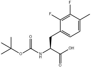 2-{[(tert-butoxy)carbonyl]amino}-3-(2,3-difluoro-4-methylphenyl)propanoic acid 化学構造式