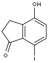 1H-Inden-1-one, 2,3-dihydro-4-hydroxy-7-iodo- Struktur