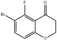 6-Bromo-5-fluoro-2,3-dihydro-4H-1-benzopyran-4-one 结构式
