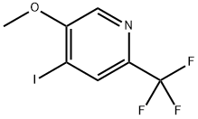 Pyridine, 4-iodo-5-methoxy-2-(trifluoromethyl)- Struktur