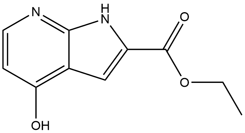 4-羟基-1H-吡咯并[2,3-B]吡啶-2-羧酸乙酯,1260382-67-9,结构式