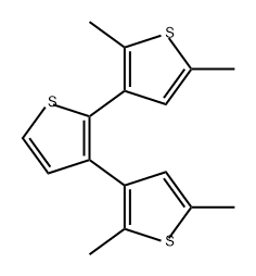 3,2':3',3''-Terthiophene, 2,2'',5,5''-tetramethyl- Structure