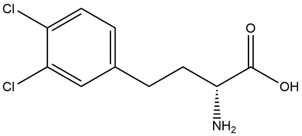 (R)-a-Amino-3,4-dichlorobenzenebutanoic acid 化学構造式