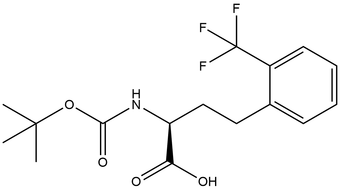 Boc-HomoPhe(2-CF3)-OH 结构式