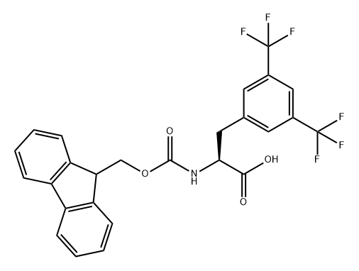 L-Phenylalanine, N-[(9H-fluoren-9-ylmethoxy)carbonyl]-3,5-bis(trifluoromethyl)- Structure
