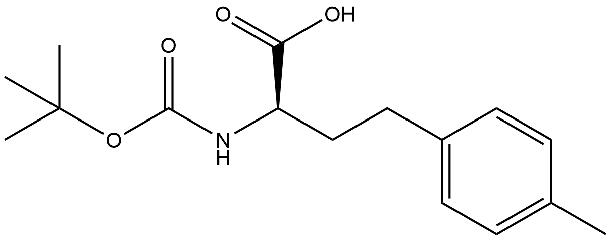 Benzenebutanoic acid, α-[[(1,1-dimethylethoxy)carbonyl]amino]-4-methyl-, (αR)- 结构式