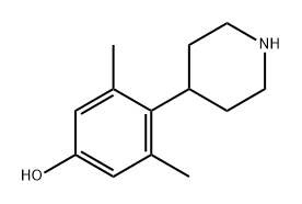 Phenol, 3,5-dimethyl-4-(4-piperidinyl)- Struktur