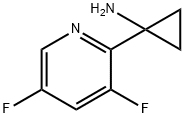 1-(3,5-difluoropyridin-2-yl)cyclopropanamine hydrochloride Structure
