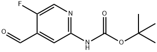 TERT-BUTYL 5-FLUORO-4-FORMYLPYRIDIN-2-YLCARBAMATE 结构式